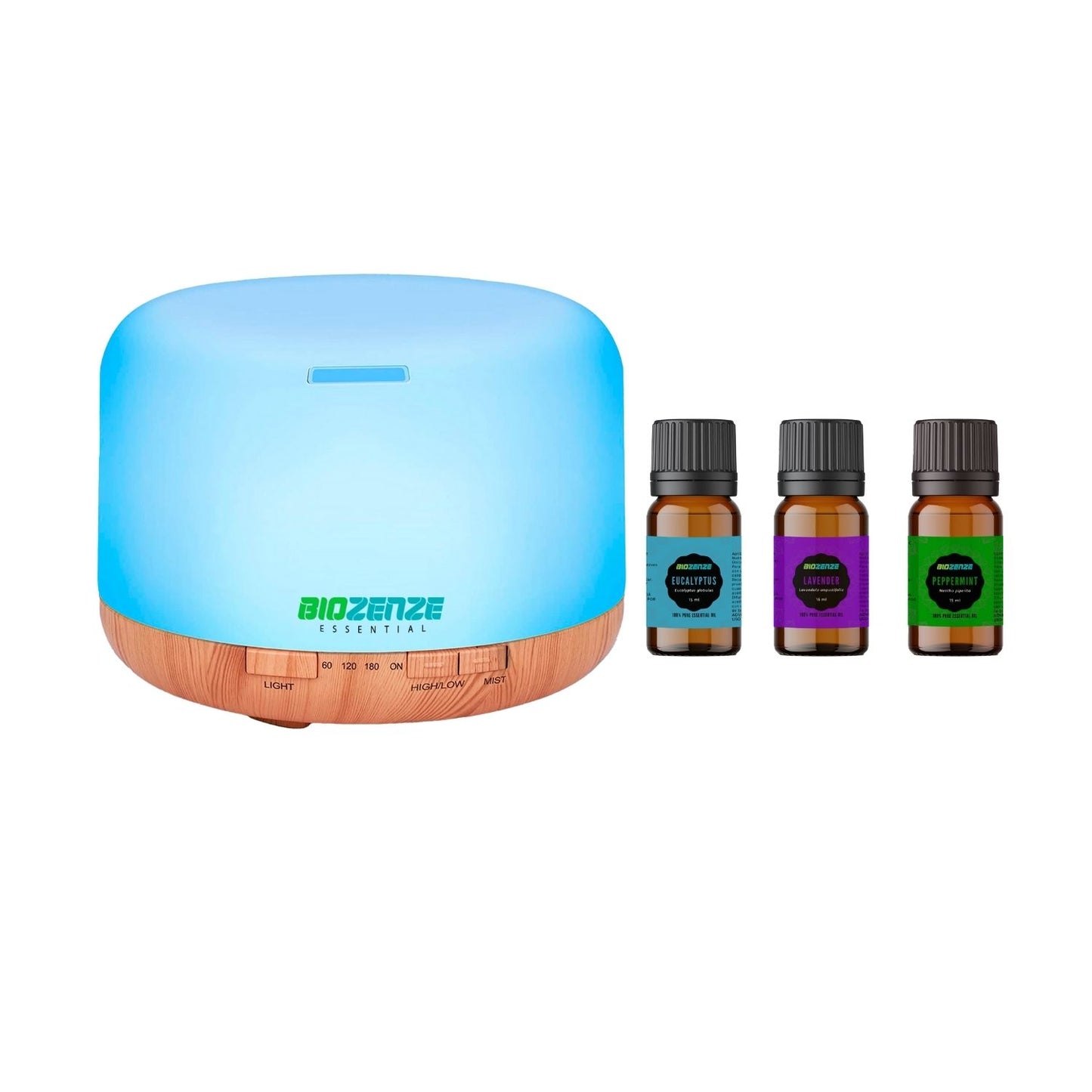 Humidificador Difusor Biozenze 818 Ultrasónico de Aceites Esenciales 7 colores