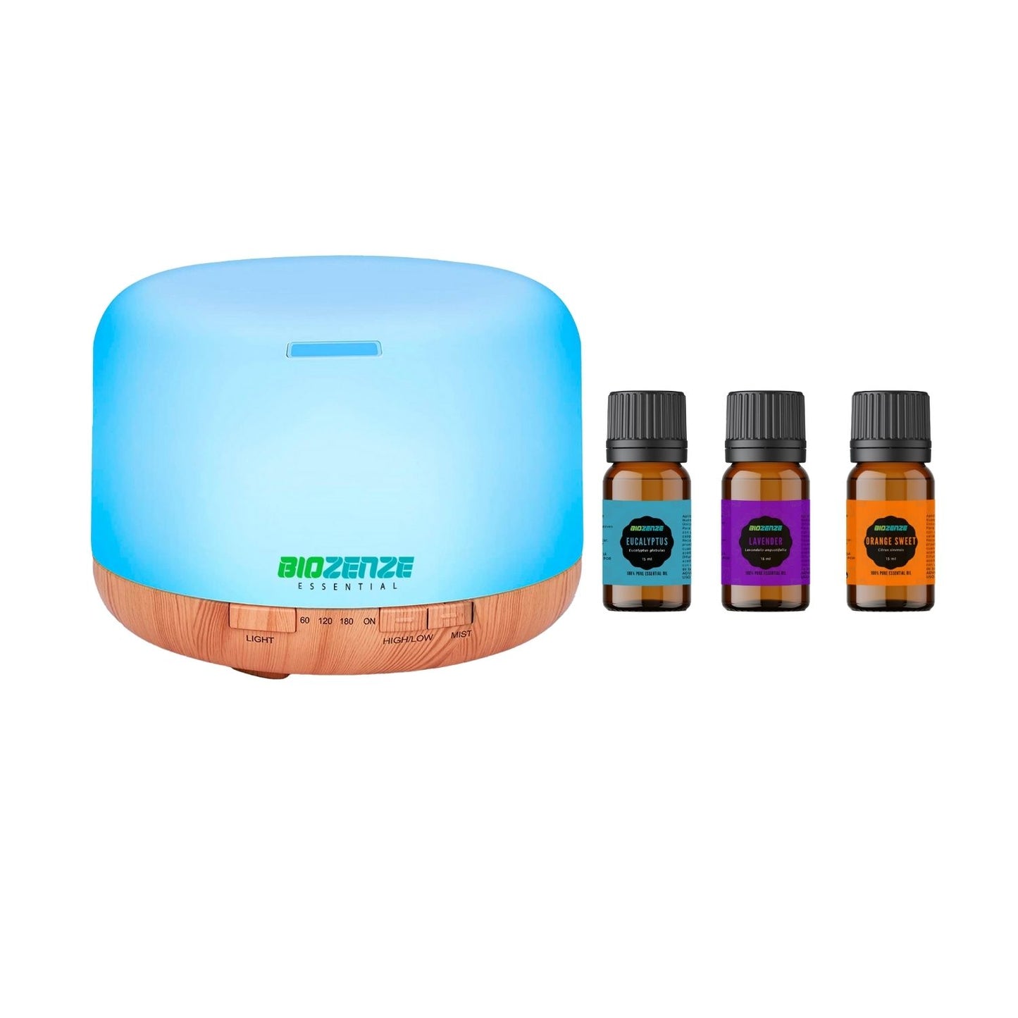 Humidificador Difusor Biozenze 818 Ultrasónico de Aceites Esenciales 7 colores