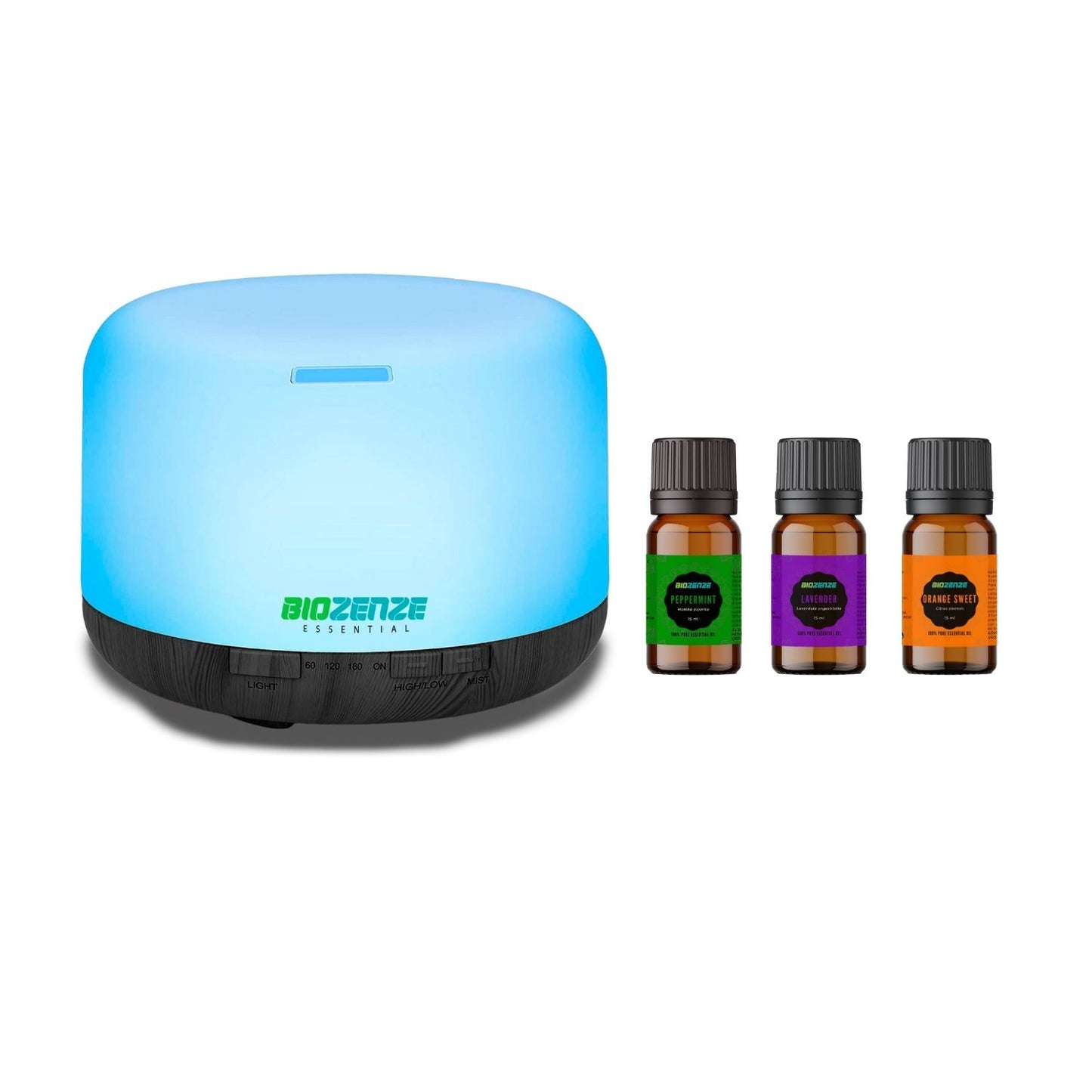 Humidificador Difusor Biozenze 818 Ultrasónico de Aceites Esenciales 7 colores