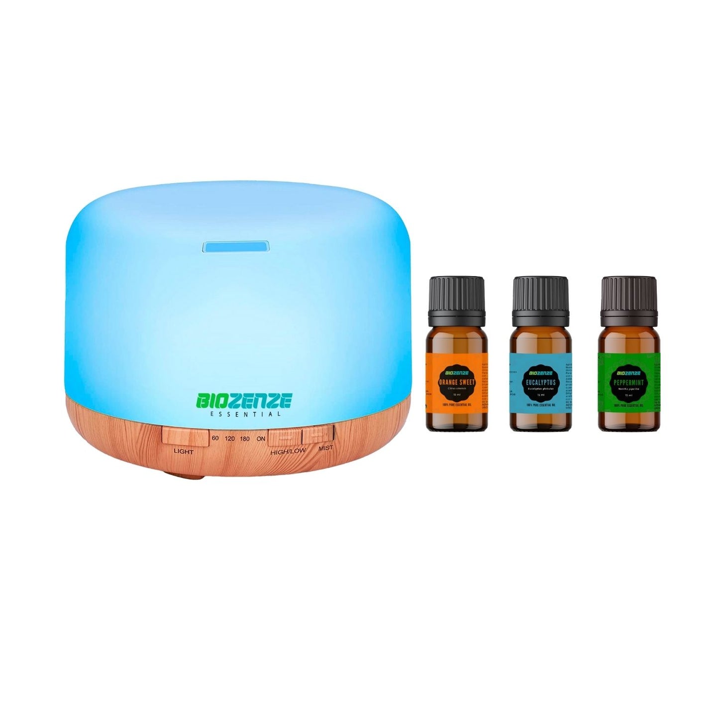 Humidificador Difusor Biozenze 818 Ultrasónico de Aceites Esenciales 7 colores